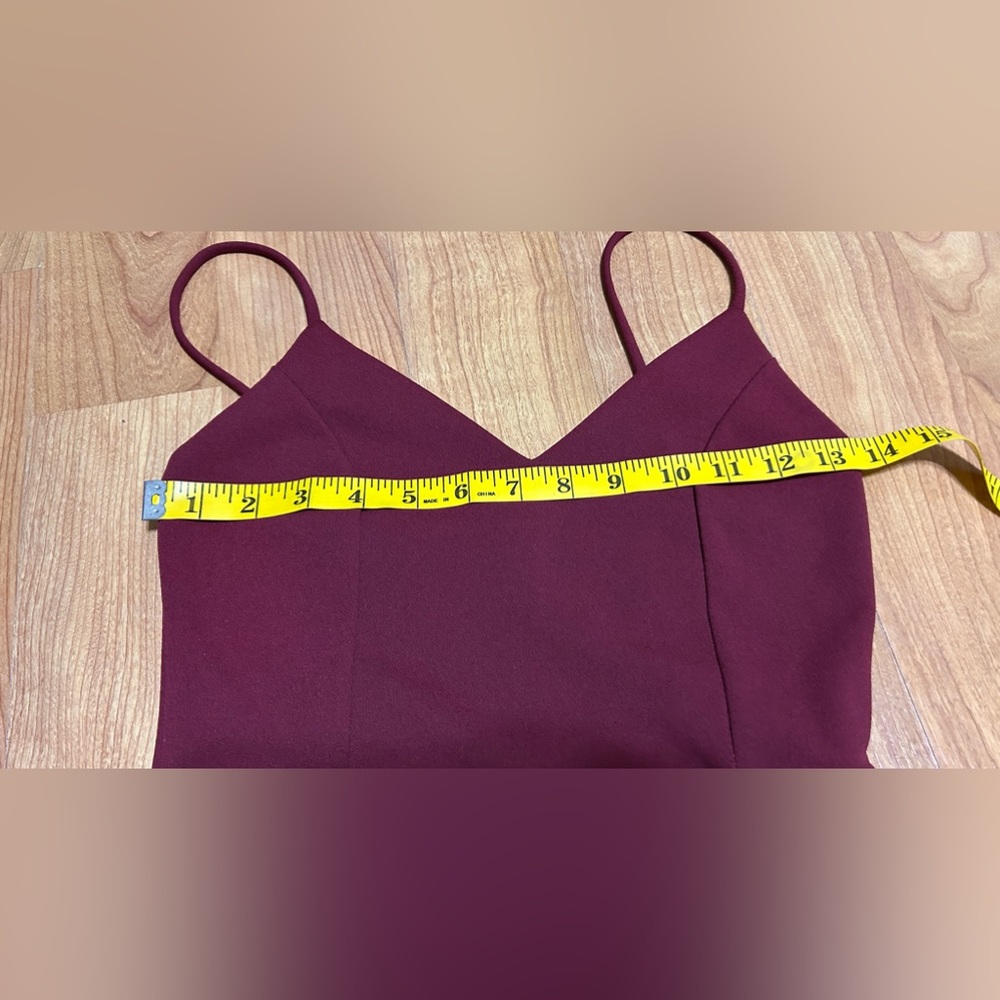 Lulu’s Forever Your Girl Wine Red Bodycon Dress, Size Small - Picture 4 of 10